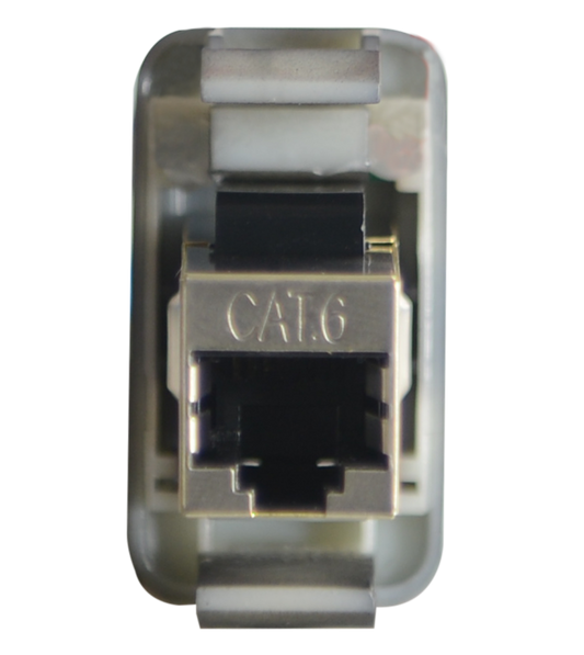 RJ45 Pass-through Adaptor - Type 10 (White) | GME