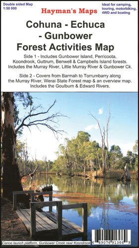 Cohuna-Echuca-Gunbower Forest Activities Map by Hayman's Maps.