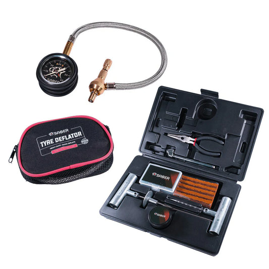 Saber Tyre Safety Bundle - Tyre Deflator & Repair Kit