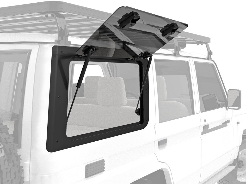 Front runner right hand side gullwing window glass toyota land cruiser.