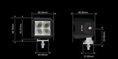 G4 Black Flood Work Light