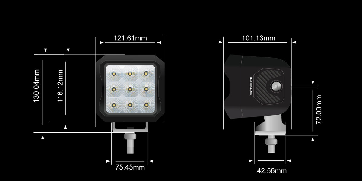 G9 Black Flood Work Light