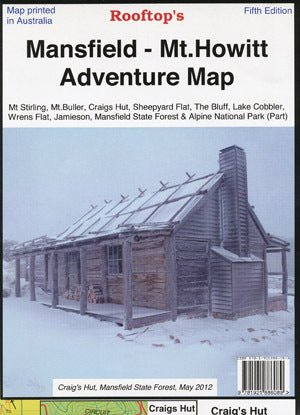 Mansfield-Mt. Howitt Adventure Map featuring Craig's Hut.