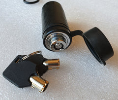 Mister Hitches Locking Hitch Pin Black E-coat 2 Pin Holes W/clip Round Sec Keys