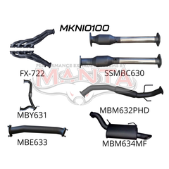 Nissan Patrol Y62 V8 5.6l Wagon 3in Full Exhaust System - Extractors, Hi Flow Cats, Hotdog Centre