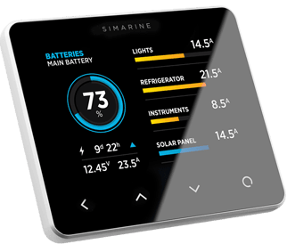 Simarine Mounting Panel Battery Display.
