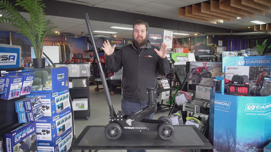 Titan Terrain 3 Tonne Rugged Floor Jack - Hi Lift Hydraulic Trolley Jack