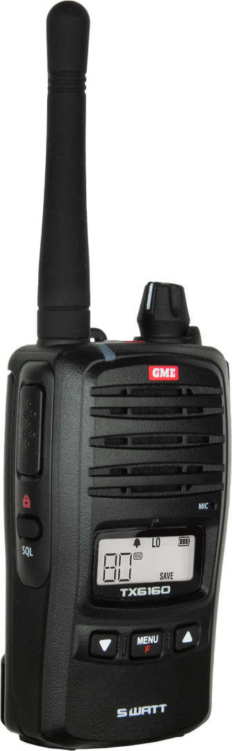 TX6160X 5/1 Watt IP67 UHF CB Handheld Radio | GME