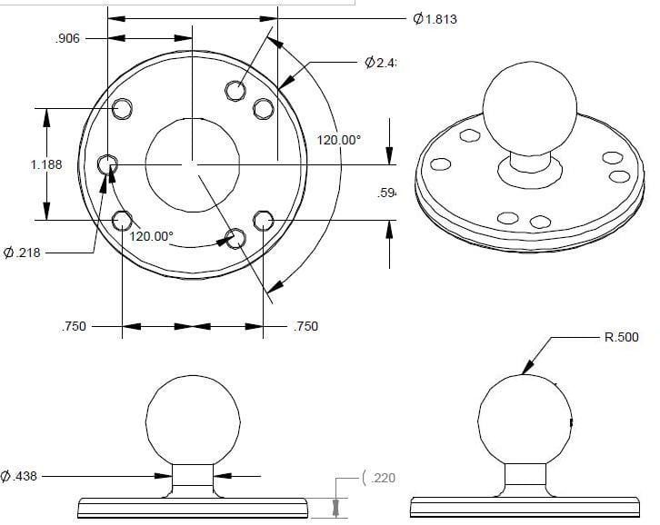 Round Drill Base | RAM®