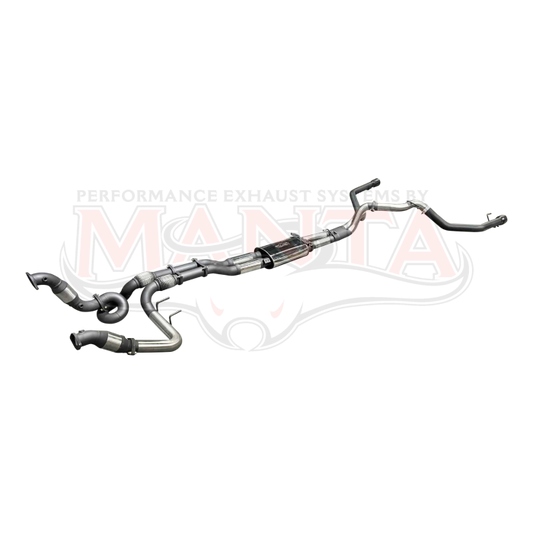 Next Gen Ranger Raptor V6 Twin 3in Turbo Back Exhaust with Hi-Flow Cats and Bimodal Integration