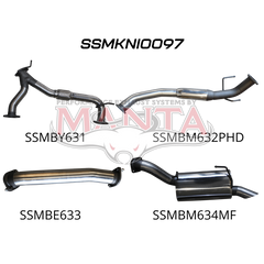 Patrol Y62 V8 5.6L Wagon 3in Catback With Hotdog/Muffler