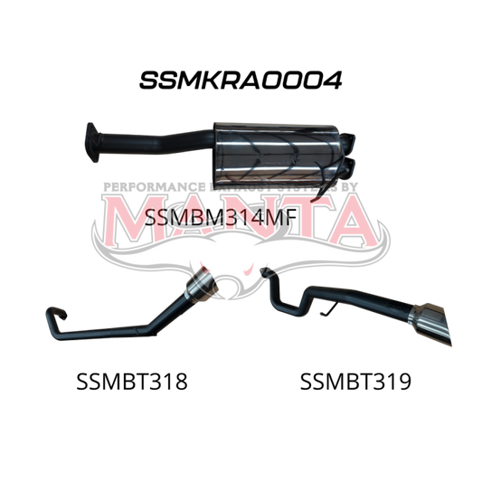 DT RAM1500 5.7L V8 3in Single into Twin, Factory Cat Back Exhaust, with 5in Chrome tips