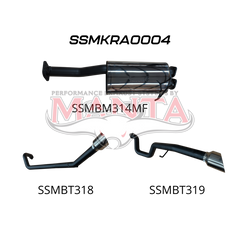 DT RAM1500 5.7L V8 3in Single into Twin, Factory Cat Back Exhaust, with 5in Chrome tips