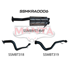 DT RAM1500 5.7L V8 3in Single into Twin, Factory Cat Back Exhaust, with 5in Black tips