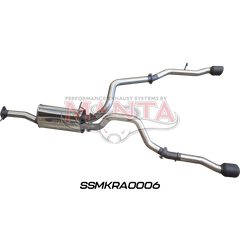 DT RAM1500 5.7L V8 3in Single into Twin, Factory Cat Back Exhaust, with 5in Black tips