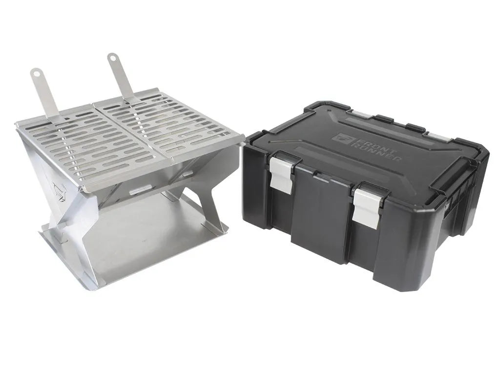 A portable BBQ/Fire grill stand.